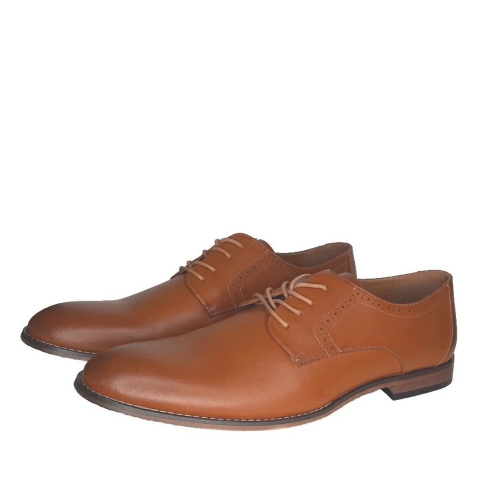 Vostey‎ Milan Mens Dress Shoes Red Brown Brogue Derby Oxford BMY633B Size 14 NEW
